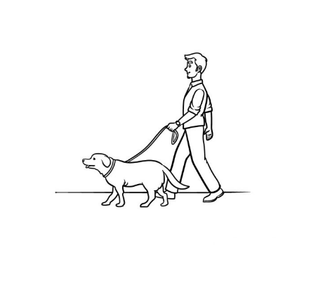 Draw A Man With A Dog