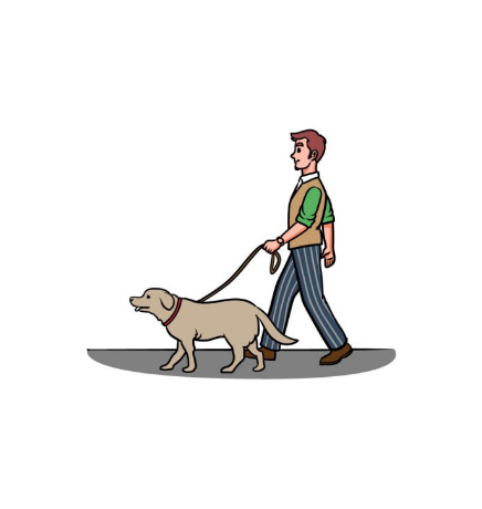 Man With A Dog Drawing