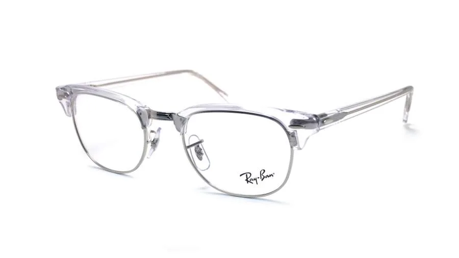clear-framed glasses