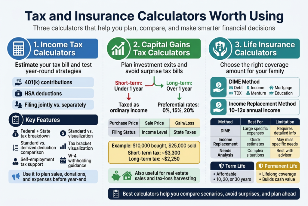Tax and Insurance Calculators Worth Using