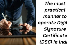 The most practical manner to operate Digital Signature Certificate (DSC) in India