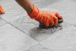 clean stone flooring