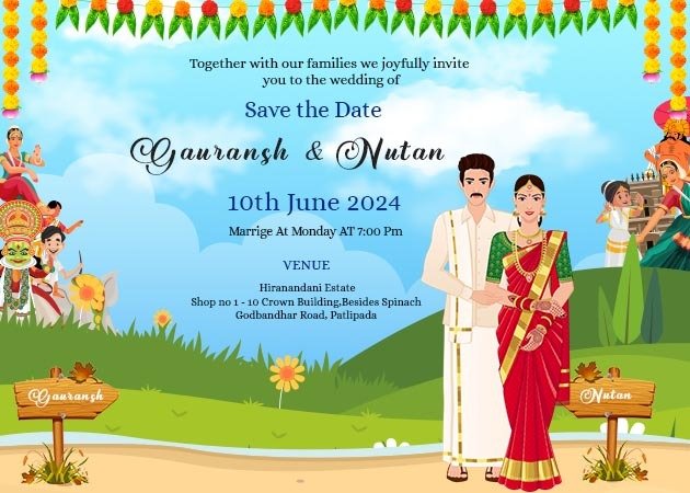 wedding invitation templates in Tamil
