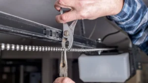 how to open a garage door with a broken spring